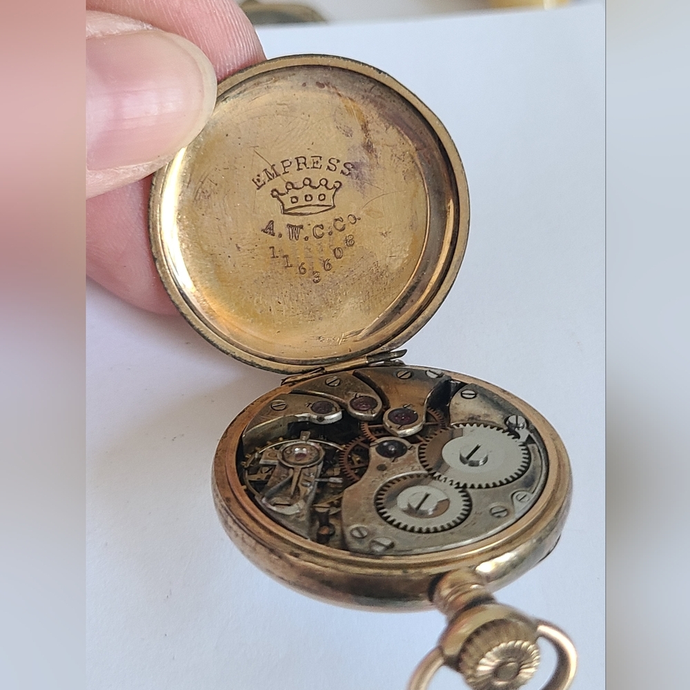 Vintage Small Gold Filled Stock and Bickle Toronto Canadian Antique Pocket Watch - Picture 8 of 8